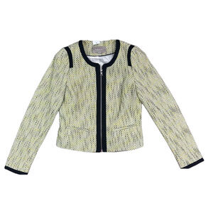 Womens Tweed Yellow Blazer Banana Republic Jacket Size 6